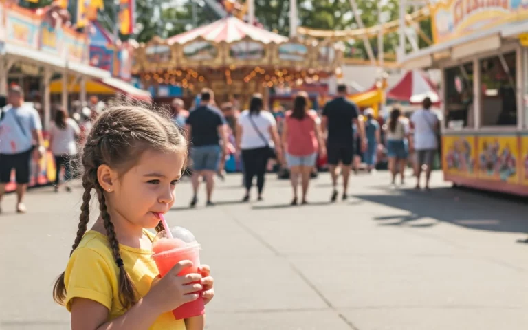 dziewczynka pijąca napój slushy