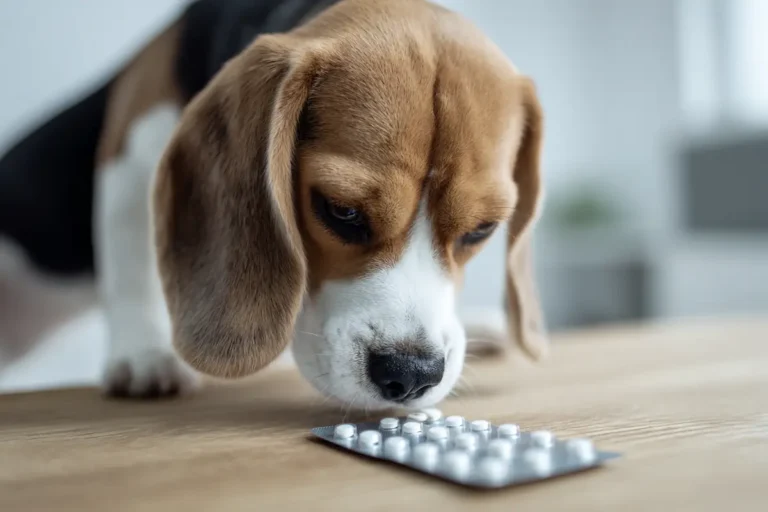 pies wąchający leki przeciwbólowe