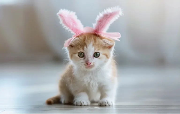 kotek w króliczych uszkach