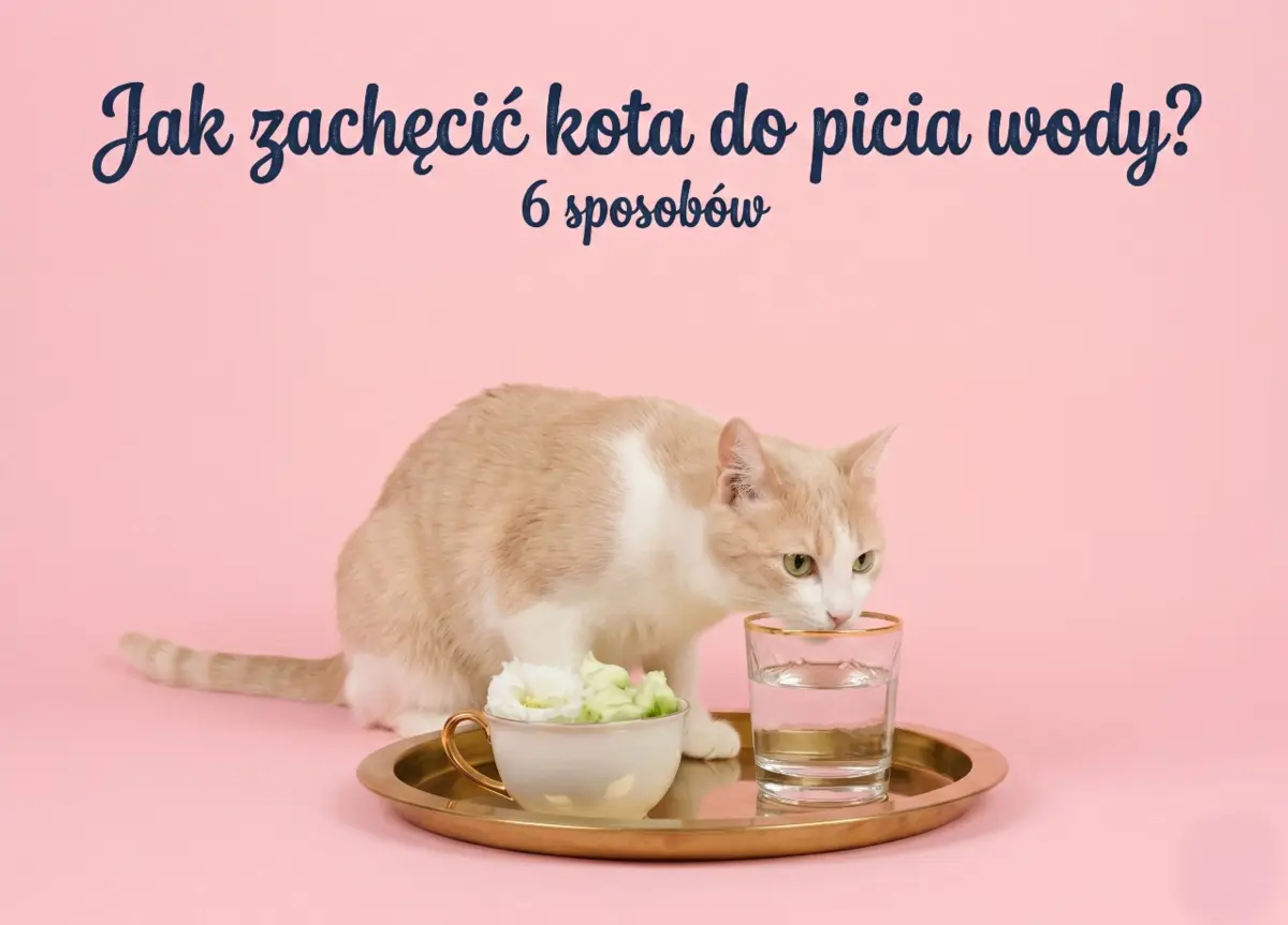 kotek pijący wodę
